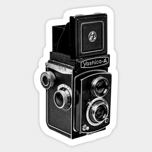 Vintage 1960s Twin Lens Camera - Open Hood Sticker